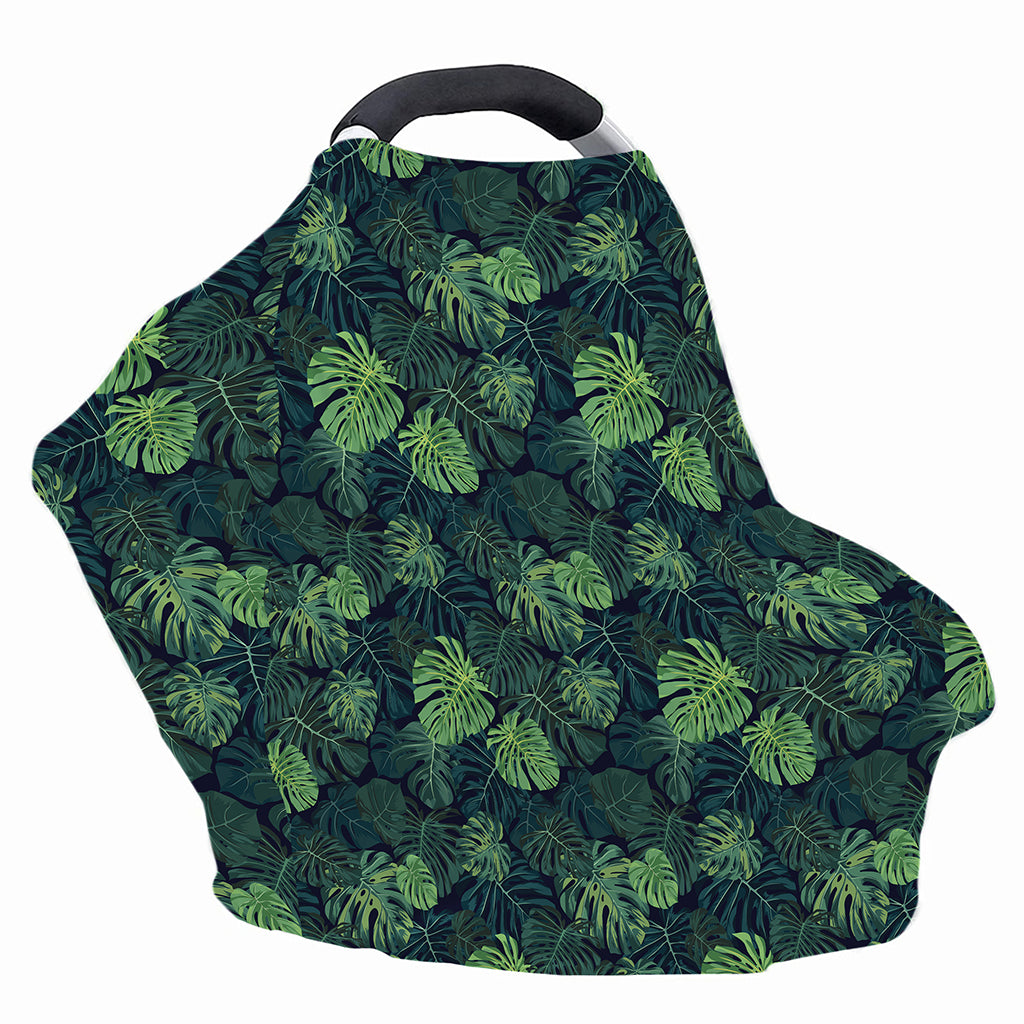 Monstera Palm Leaves Pattern Print Baby Seat Cover