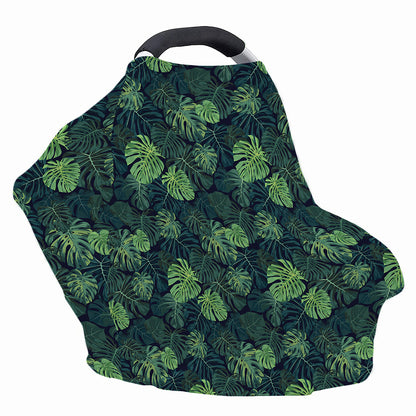 Monstera Palm Leaves Pattern Print Baby Seat Cover