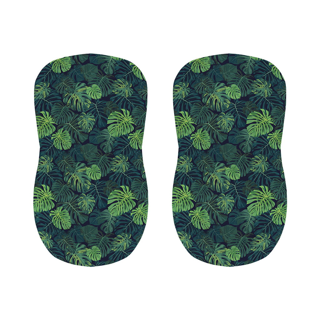 Monstera Palm Leaves Pattern Print Bar Stool Covers