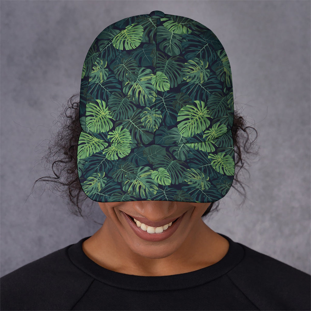 Monstera Palm Leaves Pattern Print Baseball Cap