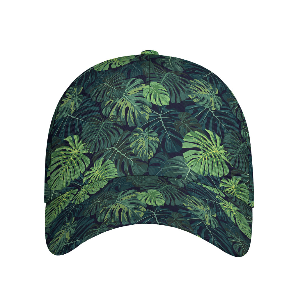 Monstera Palm Leaves Pattern Print Baseball Cap
