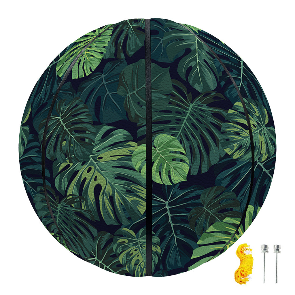 Monstera Palm Leaves Pattern Print Basketball