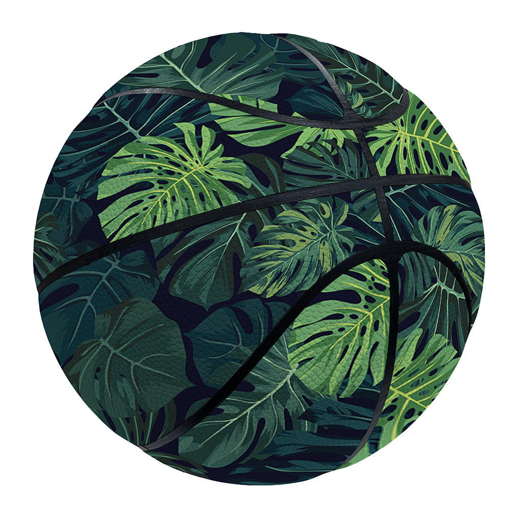 Monstera Palm Leaves Pattern Print Basketball