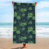 Monstera Palm Leaves Pattern Print Beach Towel