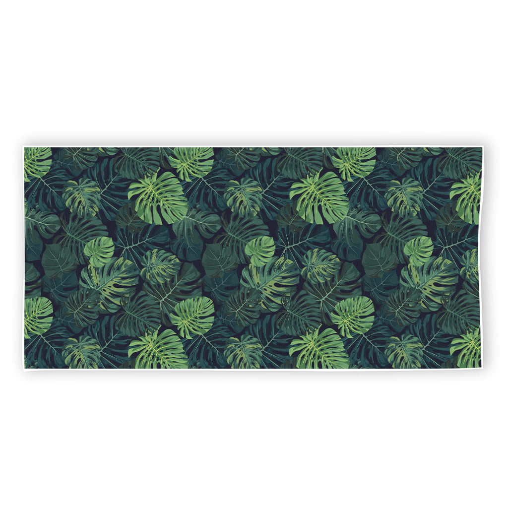 Monstera Palm Leaves Pattern Print Beach Towel