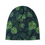 Monstera Palm Leaves Pattern Print Beanie