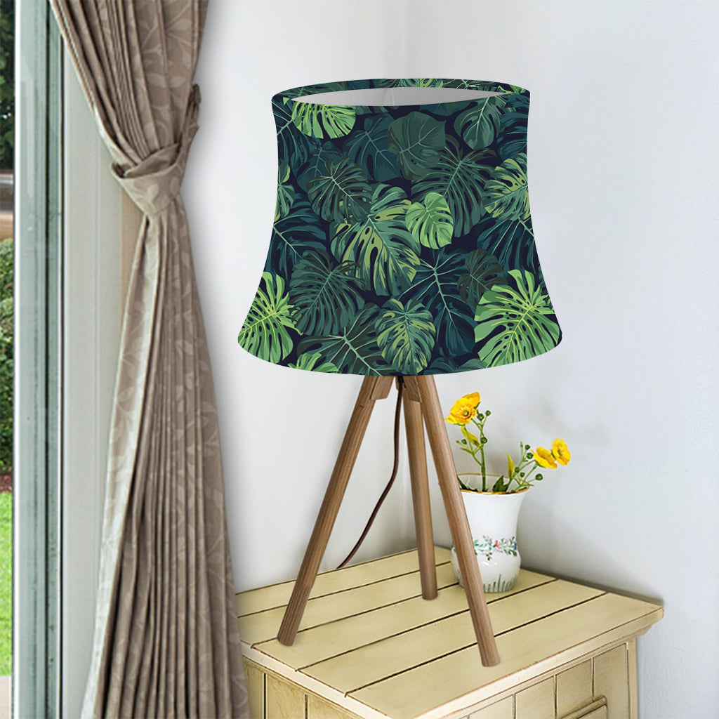 Monstera Palm Leaves Pattern Print Bell Lamp Shade