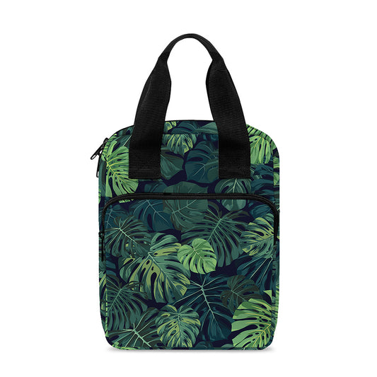 Monstera Palm Leaves Pattern Print Bible Tote Bag