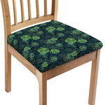 Monstera Palm Leaves Pattern Print Chair Cushion Cover