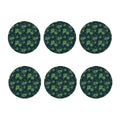 Monstera Palm Leaves Pattern Print Coaster Set