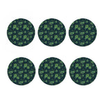 Monstera Palm Leaves Pattern Print Coaster Set