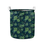 Monstera Palm Leaves Pattern Print Collapsible Laundry Basket