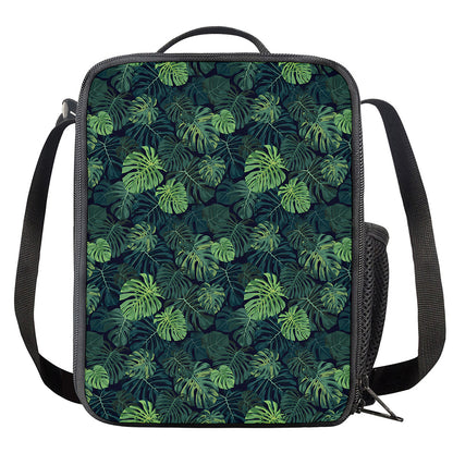 Monstera Palm Leaves Pattern Print Crossbody Lunch Bag