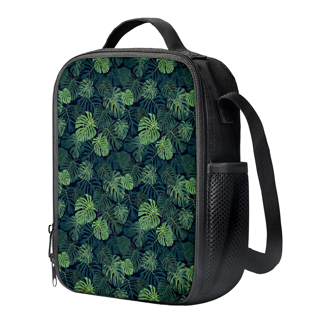 Monstera Palm Leaves Pattern Print Crossbody Lunch Bag