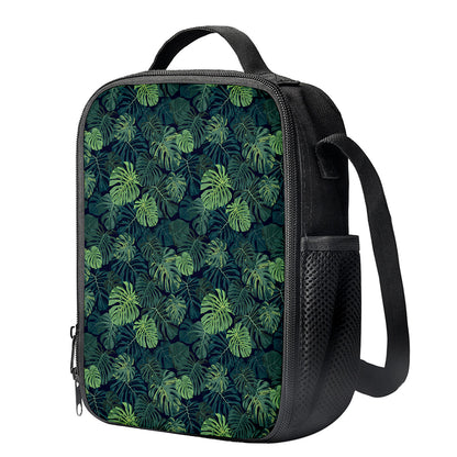 Monstera Palm Leaves Pattern Print Crossbody Lunch Bag