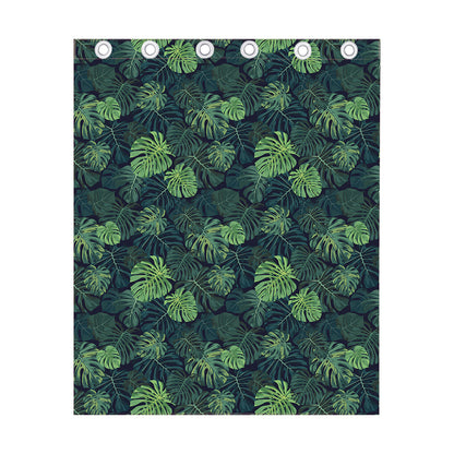 Monstera Palm Leaves Pattern Print Curtain