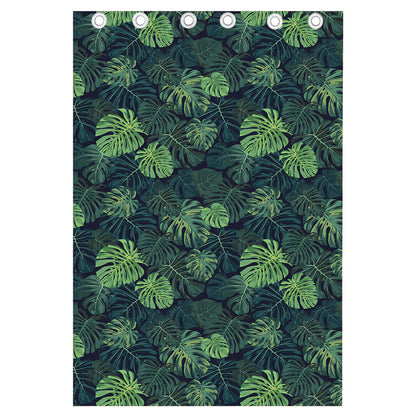 Monstera Palm Leaves Pattern Print Curtain