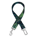 Monstera Palm Leaves Pattern Print Dog Seat Belt