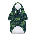 Monstera Palm Leaves Pattern Print Dog Zip Up Hoodie