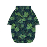 Monstera Palm Leaves Pattern Print Dog Zip Up Hoodie