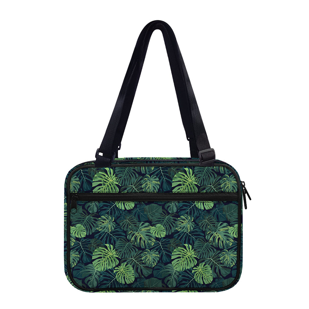 Monstera Palm Leaves Pattern Print Double Strap Bible Bag