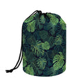 Monstera Palm Leaves Pattern Print Drawstring Makeup Bag