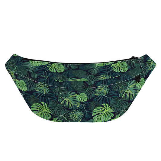 Monstera Palm Leaves Pattern Print Fanny Pack