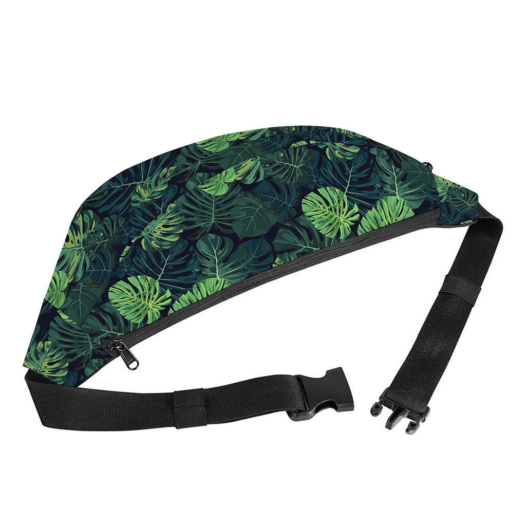 Monstera Palm Leaves Pattern Print Fanny Pack