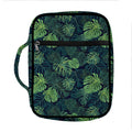 Monstera Palm Leaves Pattern Print Front Pocket Bible Bag