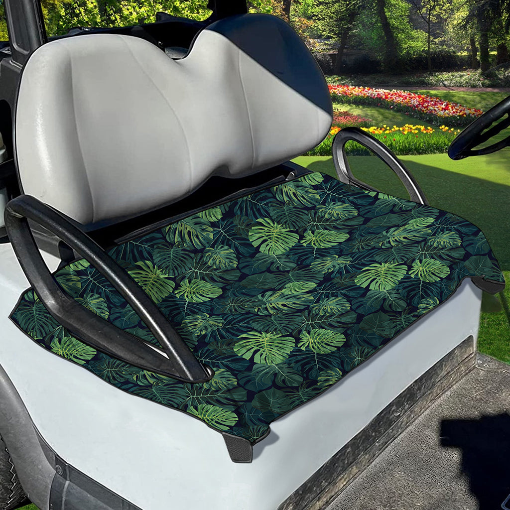 Monstera Palm Leaves Pattern Print Golf Cart Seat Cover