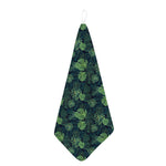 Monstera Palm Leaves Pattern Print Hand Towel