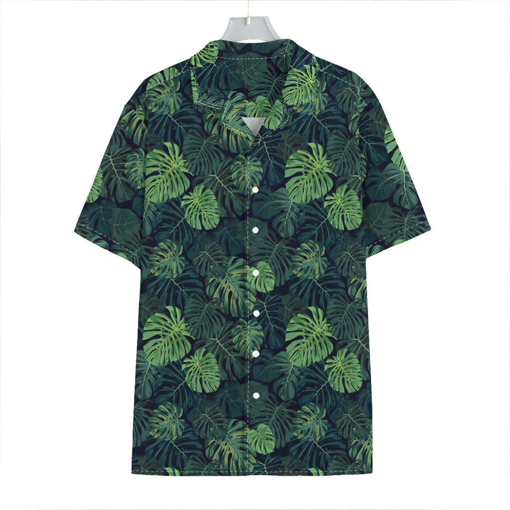 Monstera Palm Leaves Pattern Print Hawaiian Shirt