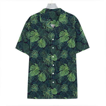 Monstera Palm Leaves Pattern Print Hawaiian Shirt