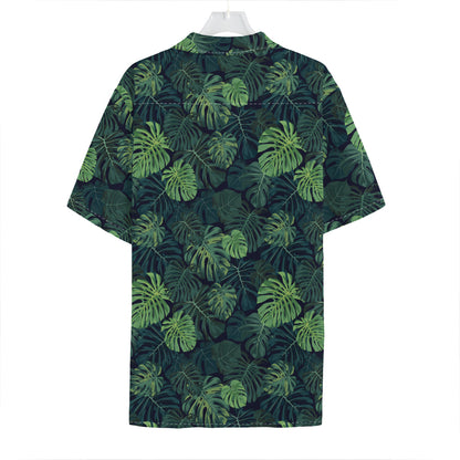 Monstera Palm Leaves Pattern Print Hawaiian Shirt