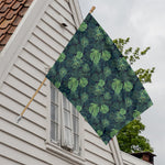 Monstera Palm Leaves Pattern Print House Flag