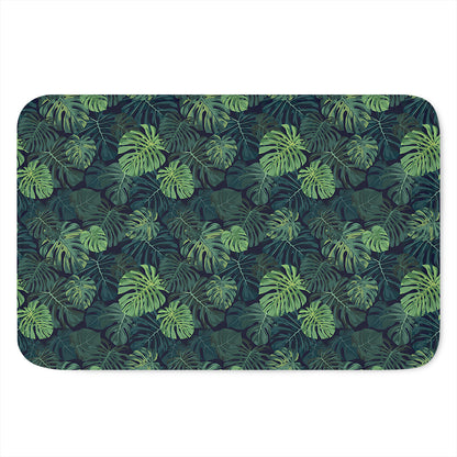 Monstera Palm Leaves Pattern Print Indoor Door Mat