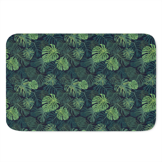 Monstera Palm Leaves Pattern Print Indoor Door Mat