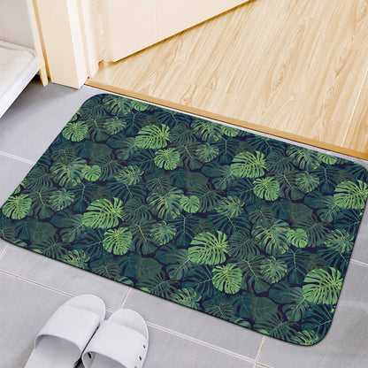 Monstera Palm Leaves Pattern Print Indoor Door Mat