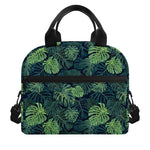 Monstera Palm Leaves Pattern Print Insulated Lunch Bag