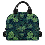 Monstera Palm Leaves Pattern Print Insulated Lunch Bag