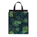 Monstera Palm Leaves Pattern Print Insulated Lunch Tote