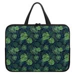 Monstera Palm Leaves Pattern Print Laptop Sleeve With Handle