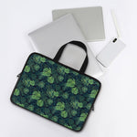 Monstera Palm Leaves Pattern Print Laptop Sleeve With Handle
