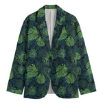 Monstera Palm Leaves Pattern Print Men's Blazer