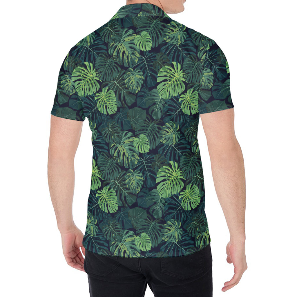 Monstera Palm Leaves Pattern Print Men's Shirt