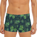 Monstera Palm Leaves Pattern Print Men's Short Boxer Briefs