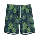 Monstera Palm Leaves Pattern Print Men's Sports Shorts