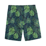 Monstera Palm Leaves Pattern Print Men's Sports Shorts