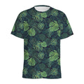 Monstera Palm Leaves Pattern Print Men's Athletic T-Shirt