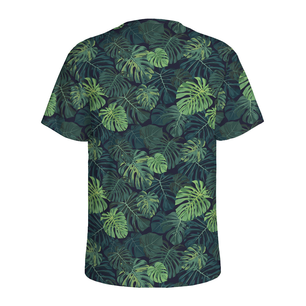 Monstera Palm Leaves Pattern Print Men's Sports T-Shirt